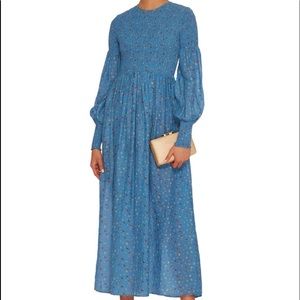 Stunning Ganni smocked midi dress